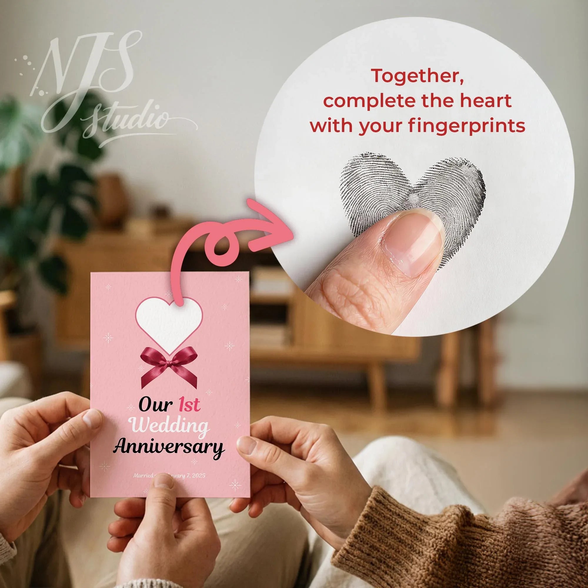 DIY Fingerprint Heart Anniversary Card Editable Canva Template 5x7 E diy-fingerprint-heart-anniversary-card-editable-canva-template-5x7-e